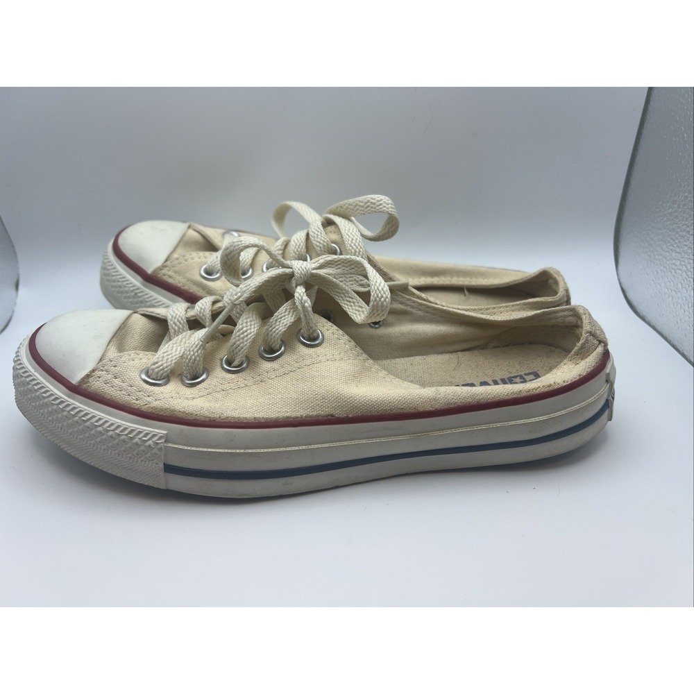 VTG Converse ALL☆Star Mule w/Laces Cream/White 1H672 US: Men's 5/Women's 7 EUC - Picture 6 of 11